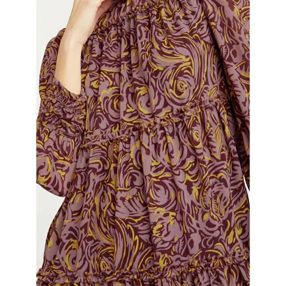 NEW CINQ A SEPT carina dress in desert rose multi - Picture 2 of 4